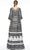 Theia 8812269 - Faux Wrap Stripe Evening Dress Special Occasion Dress