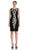 Theia - 882057 Sleeveless Animal Print Ponte Sheath Dress Special Occasion Dress 12 / Silver