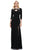 Theia - 883890 Embellished Bateau Asymmetrical Trumpet Dress Evening Dresses 00 / Black