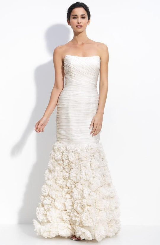 Theia - Strapless Rosette Organza Gown 890092 Special Occasion Dress