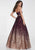 Tiffany Designs - 16264 Strapless Sweetheart Allover Sequined Ombre Ballgown - 1 pc Burgundy/Rose Gold in Size 6 Available CCSALE
