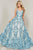 Tiffany Designs - 16369 Deep Sweetheart Bodice Sequined Gown Special Occasion Dress 0 / Blue/Nude