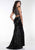 Tiffany Designs - Sequined Halter Sheath Evening Gown 16298 - 1 pc Rose Gold In Size 0 Available CCSALE 0 / Rose Gold