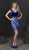 Tiffany Homecoming - Cap Sleeve Deep V-Neck Velvet Dress 27222 - 1 pc Wine/Nude in Size 6 Available CCSALE 16 / Royal/Nude