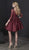 Tiffany Homecoming - Lace Quarter Length Sleeves A-Line Cocktail Dress 27202 - 1 pc Burgundy In Size 2 Available CCSALE 2 / Burgundy