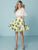 Tiffany Homecoming Off-Shoulder Two-Piece Print Short Dress 27188 - 1 pc Ivory/Lemon In Size 6 Available CCSALE 6 / Ivory/Lemon
