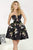 Tiffany Homecoming Strapless Sweetheart Floral A-line Skirt 27103 CCSALE 4 / Black Multi