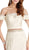 Two Piece Lace Off-Shoulder Sheath Prom Dress Dress