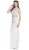 Two Piece Sheer Embellished Evening Dress Dress XXS / Off White
