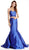 Two Piece Sweetheart Mermaid Evening Dress Dress XXS / Royal