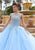 Vizcaya by Mori Lee - 60094 Bejeweled Illusion Bodice Tulle Ballgown Quinceanera Dresses 0 / Bahama Blue