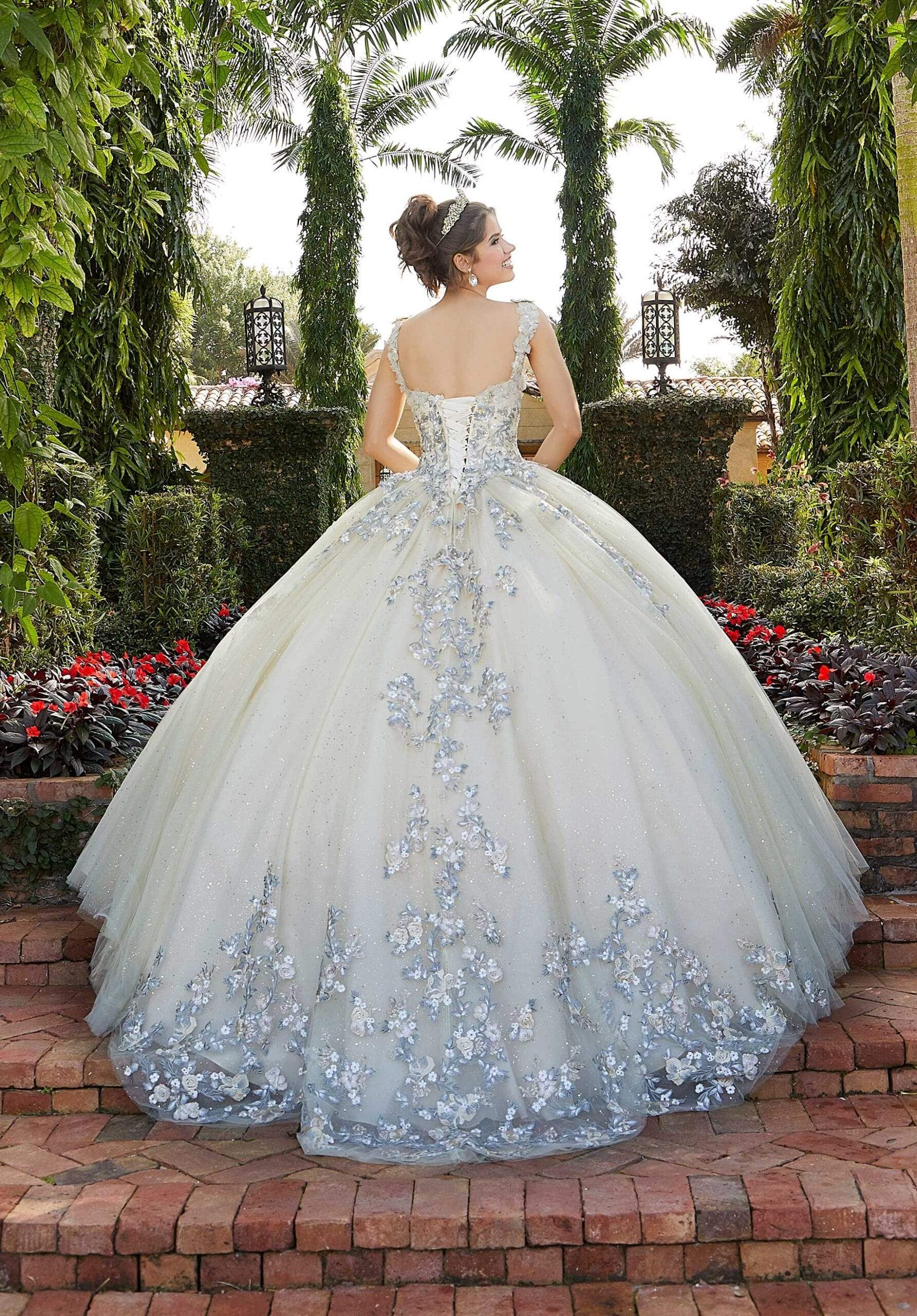 Vizcaya by Mori Lee - 60123 Floral Embroidered Ombre Ballgown – Couture ...