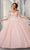 Vizcaya by Mori Lee - 60143 Beaded Off Shoulder Ball Gown Quinceanera Dresses 00 / Light Pink