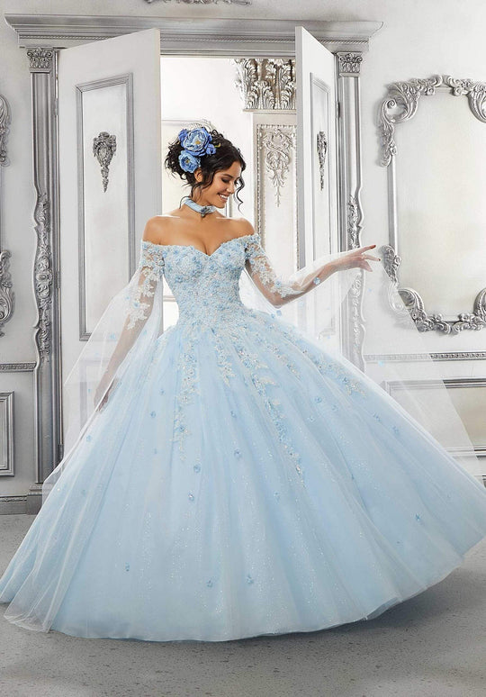 Vizcaya by Mori Lee - 60143 Beaded Off Shoulder Ball Gown