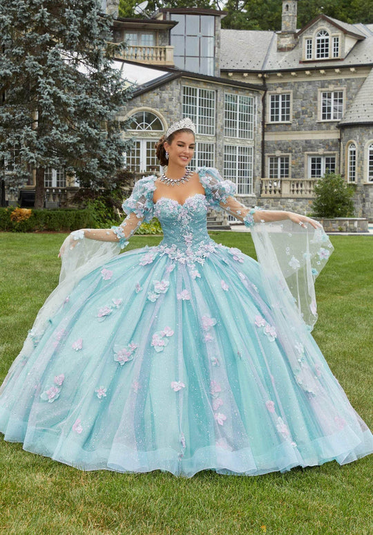 Vizcaya by Mori Lee 60174 - Floral and Glittered Ball Gown