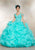 Vizcaya by Mori Lee - 89226 Crystal Beaded Cold Shoulder Ballgown Quinceanera Dresses 0 / Deep Aqua
