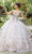 Vizcaya by Mori Lee - 89295 Embroidered V-neck Ballgown Quinceanera Dresses 0 / Ivory/Blush