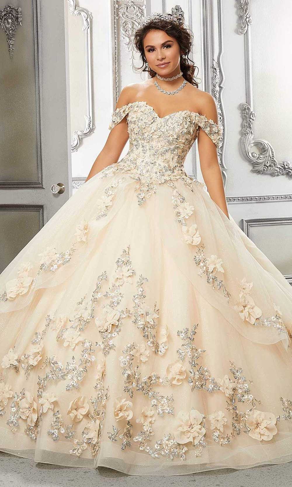 Vizcaya by Mori Lee - 89318 Floral Accented Tulle Ballgown Couture Candy Vizcaya by Mori Lee - 89318 Floral Accented Tulle Ballgown Couture Candy