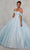 Vizcaya by Mori Lee - 89323 Sweetheart Detachable Sleeves Ball Gown Quinceanera Dresses 00 / Light Blue/Silver
