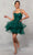 Vizcaya by Mori Lee - 9574 Tiered Organza Fit And Flare Damas Dress Party Dresses 00 / Emerald